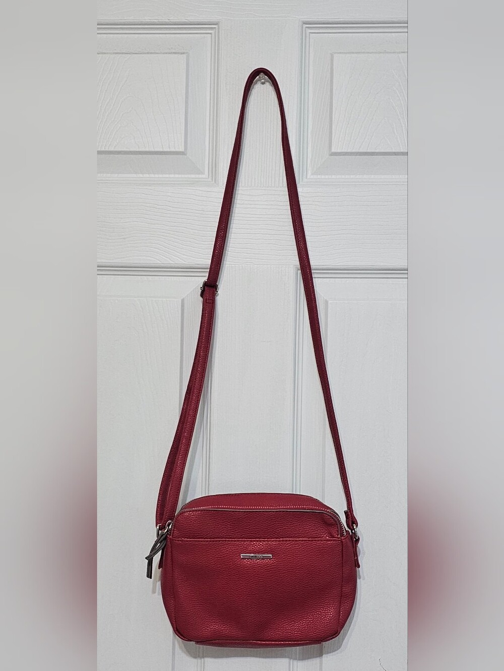 Roots Crossbody Bag in Deep Red